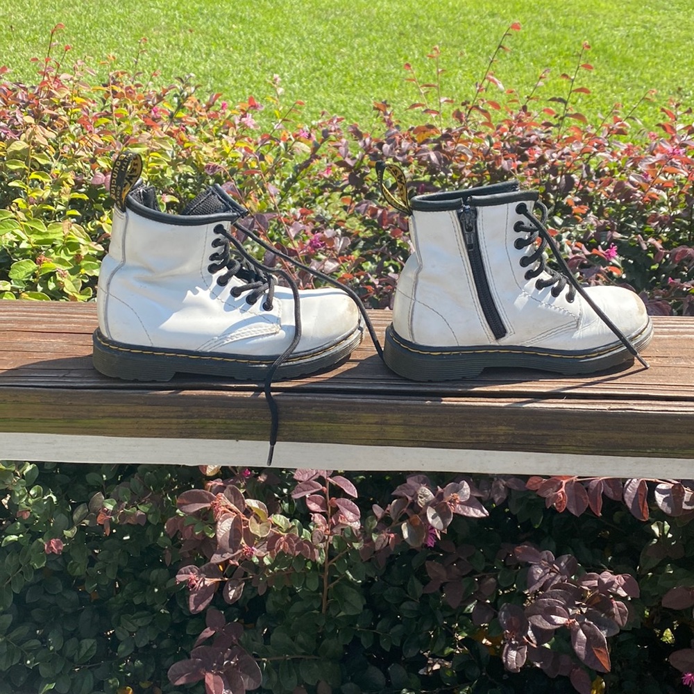 Dr. Martens white boots child size 11